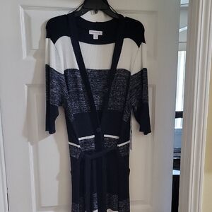 Liz Claiborne Black and White Midi Dress